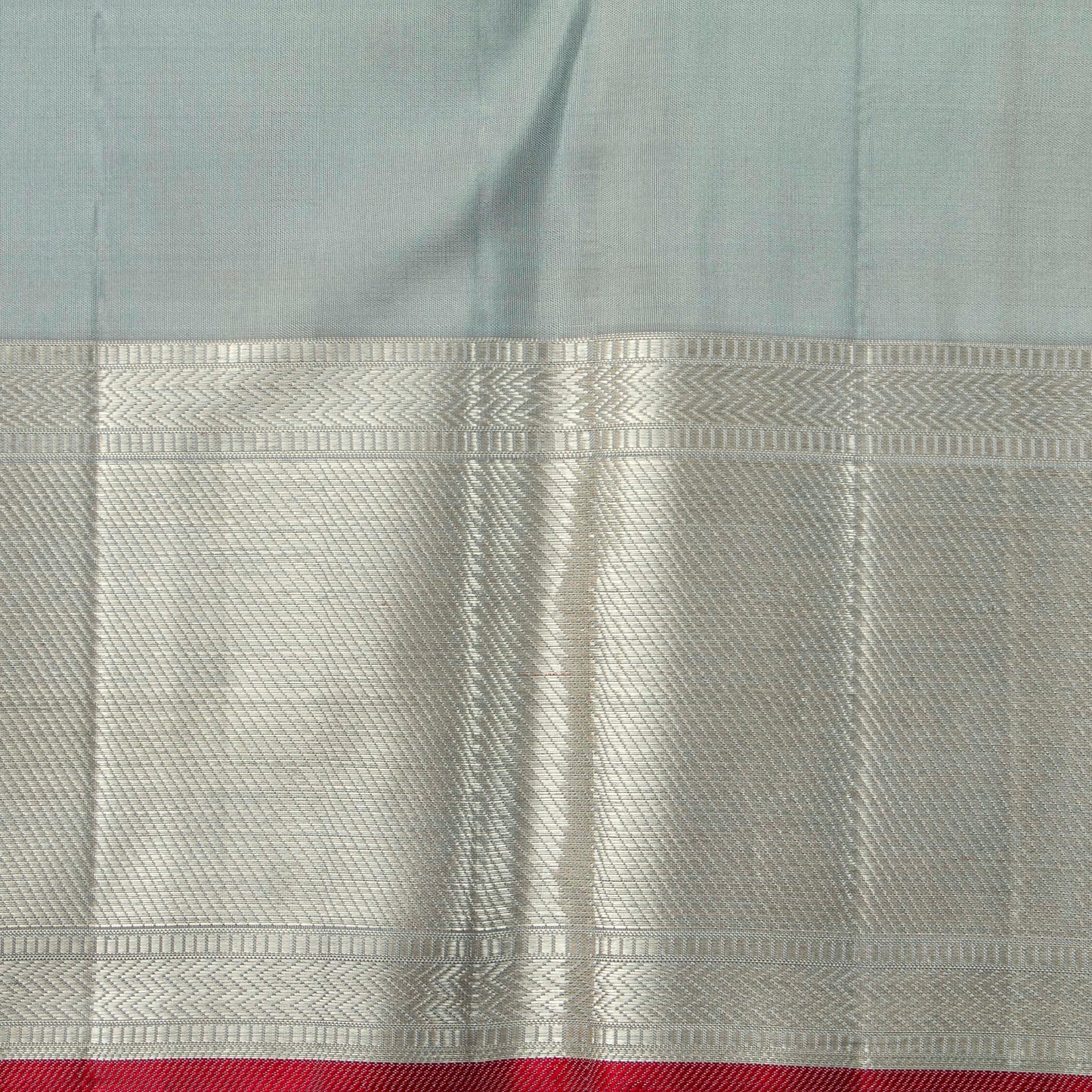 Grey Kanchipuram Silk Saree For Bridal Wear PV NYC 1313 - Silk Sari - Panjavarnam PV NYC 1313