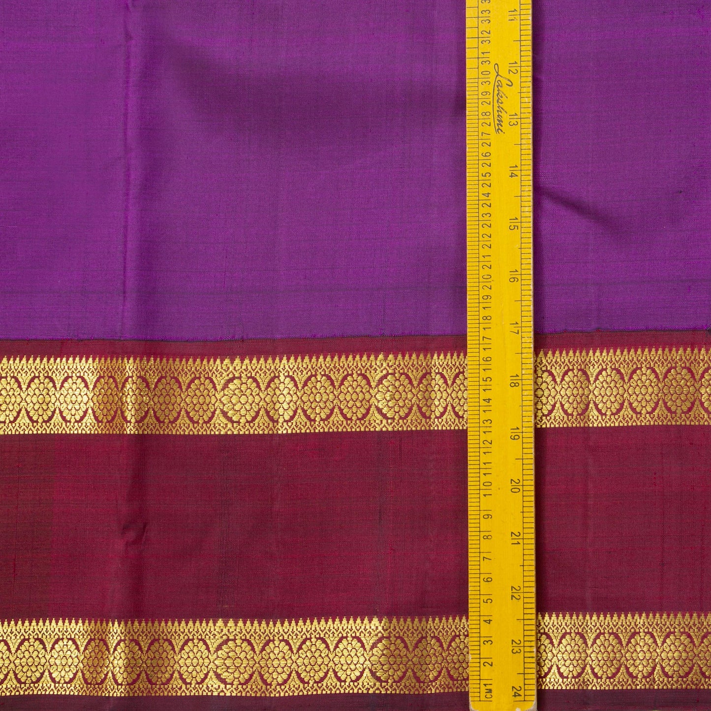 Lavender And Maroon Kanchipuram Silk Saree For Festive Wear PV NYC 1551 - Silk Sari - Panjavarnam PV NYC 1551