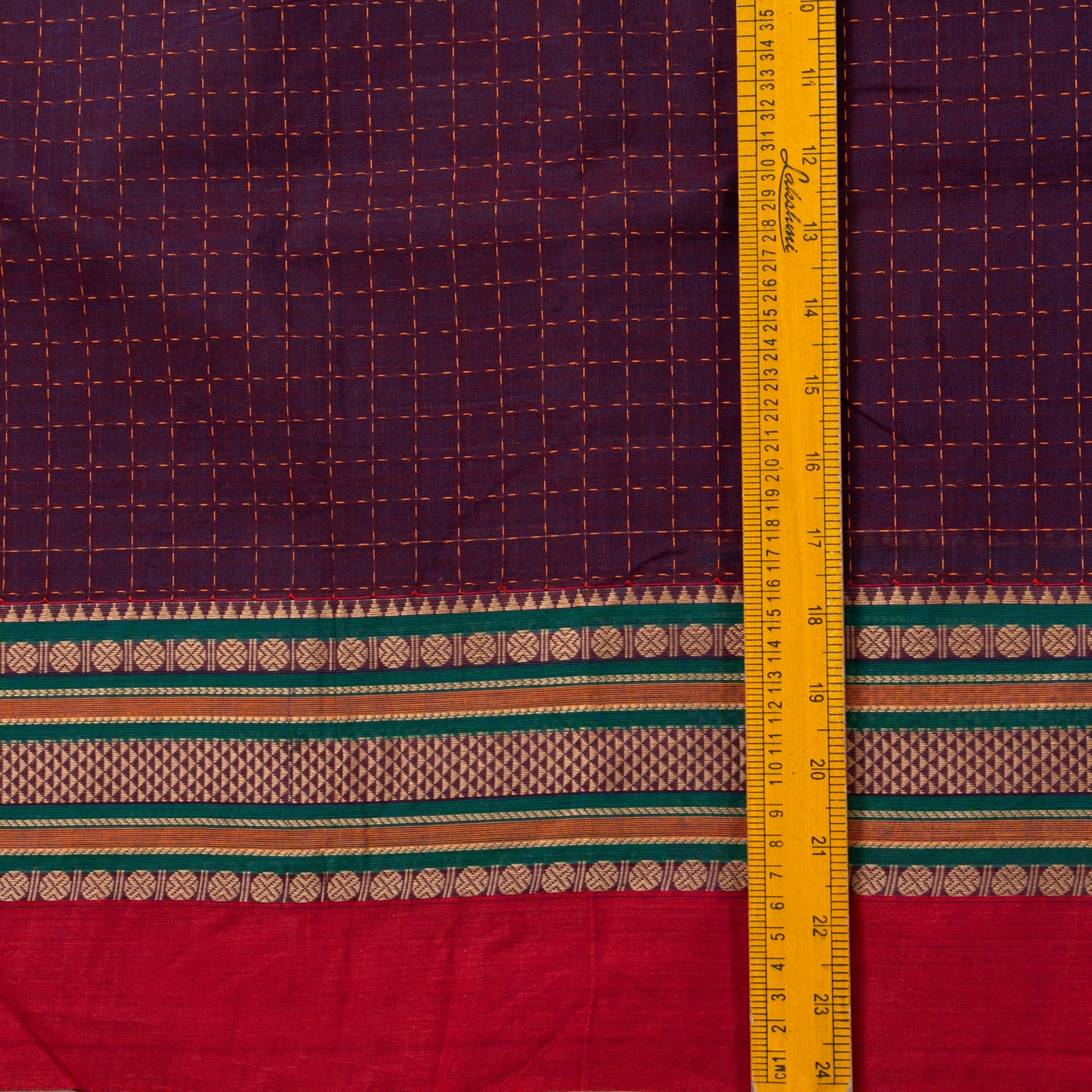 Magenta And Red Kanchi Cotton Saree PV MM KC 300 - Cotton Saree - Panjavarnam PV MM KC 300