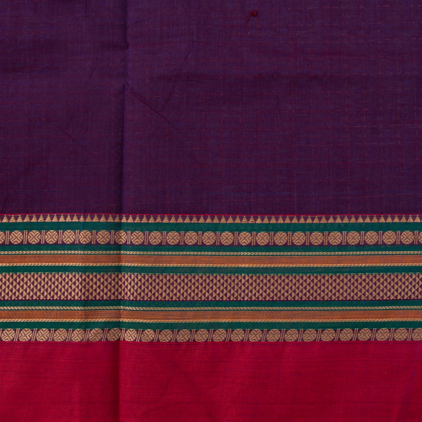 Magenta And Red Kanchi Cotton Saree PV MM KC 300 - Cotton Saree - Panjavarnam PV MM KC 300