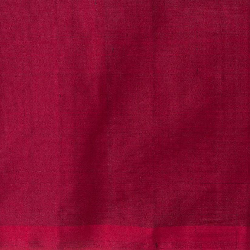 Magenta Handwoven Soft Silk Saree Pure Silk With Long Green Border For Festive Wear PV RSP 143 - Silk Sari - Panjavarnam PV RSP 143