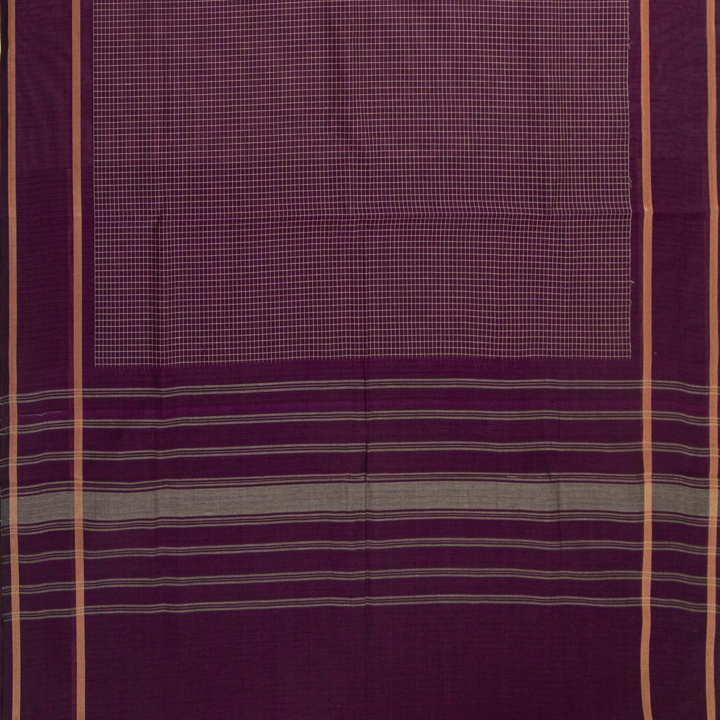 Magenta Kanchi Cotton Saree PV MM KC 116 - Cotton Saree - Panjavarnam PV MM KC 116