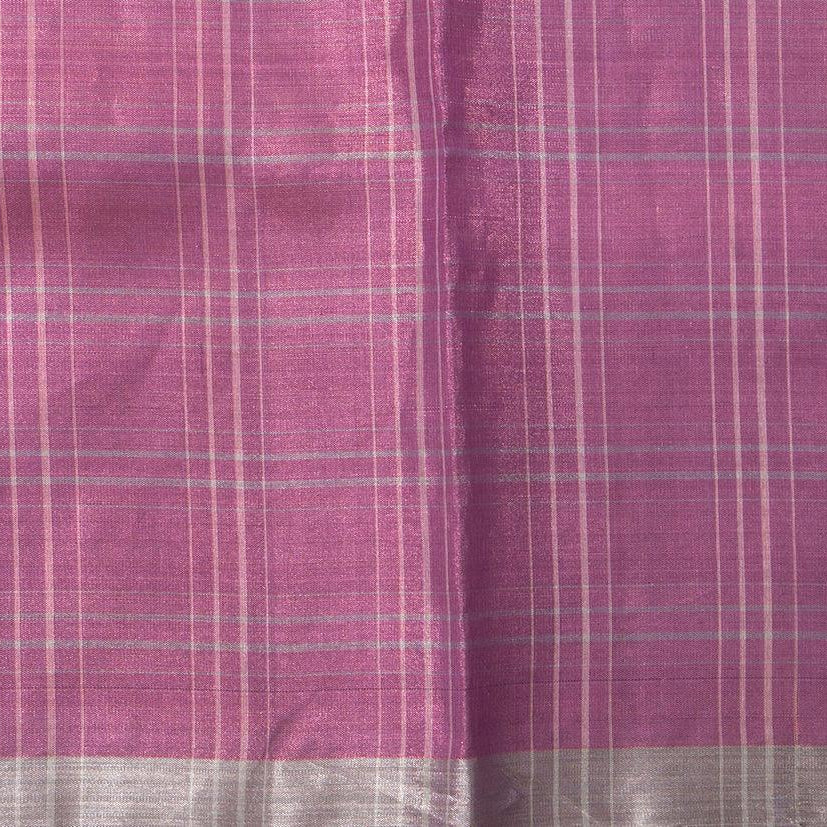 Mauve Handwoven Soft Silk By Tissue Saree Pure Silk For Festive Wear PV KU 103 - Silk Sari - Panjavarnam PV KU 103