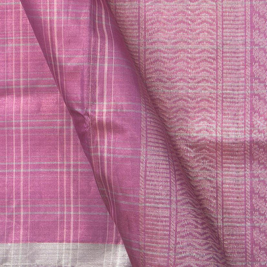 Mauve Handwoven Soft Silk By Tissue Saree Pure Silk For Festive Wear PV KU 103 - Silk Sari - Panjavarnam PV KU 103