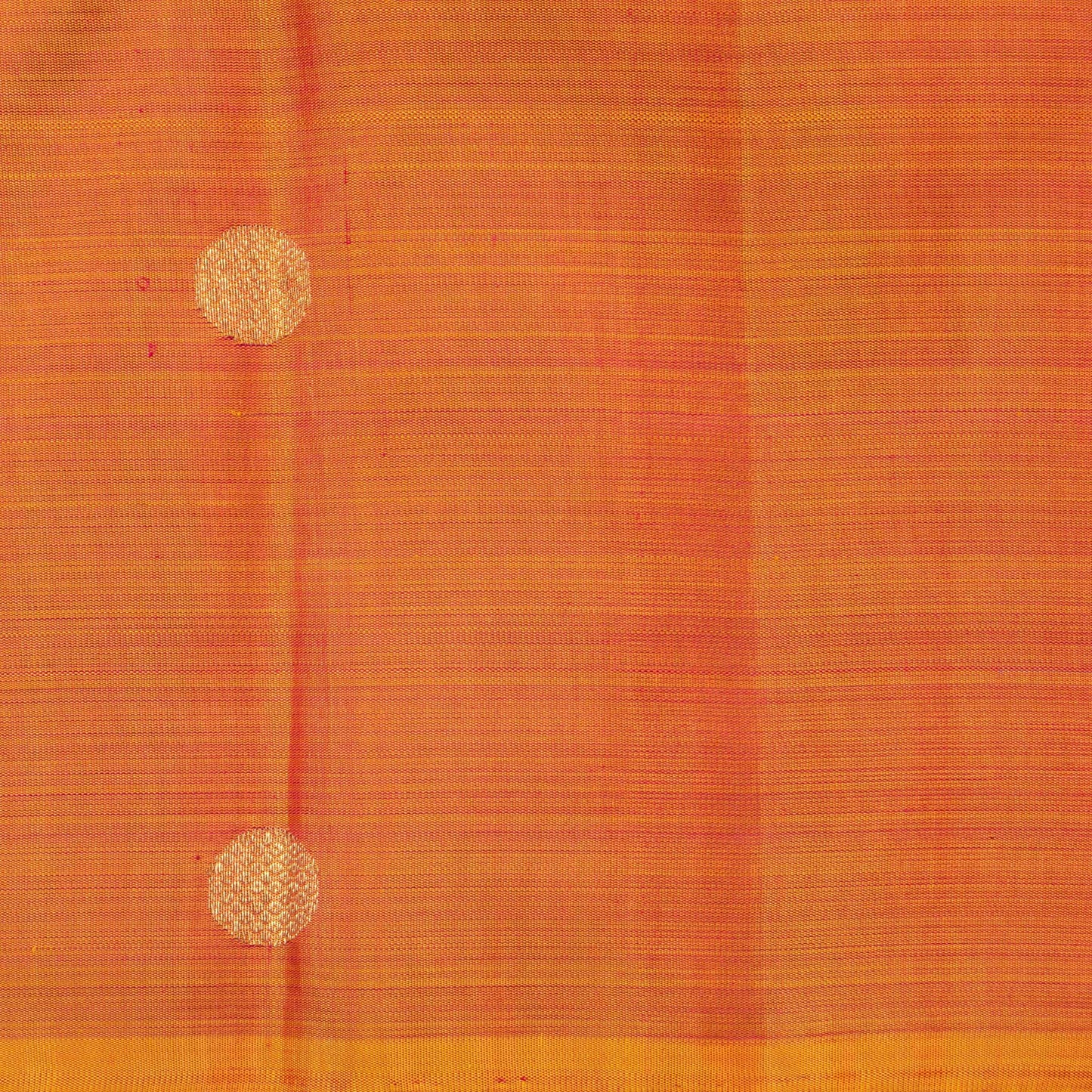 Mayilkazhuthu Blue And Orange Kanchipuram Silk Saree Borderless Half and Half Handwoven Pure Silk For Wedding Wear PV NYC 1219 - Silk Sari - Panjavarnam PV NYC 1219