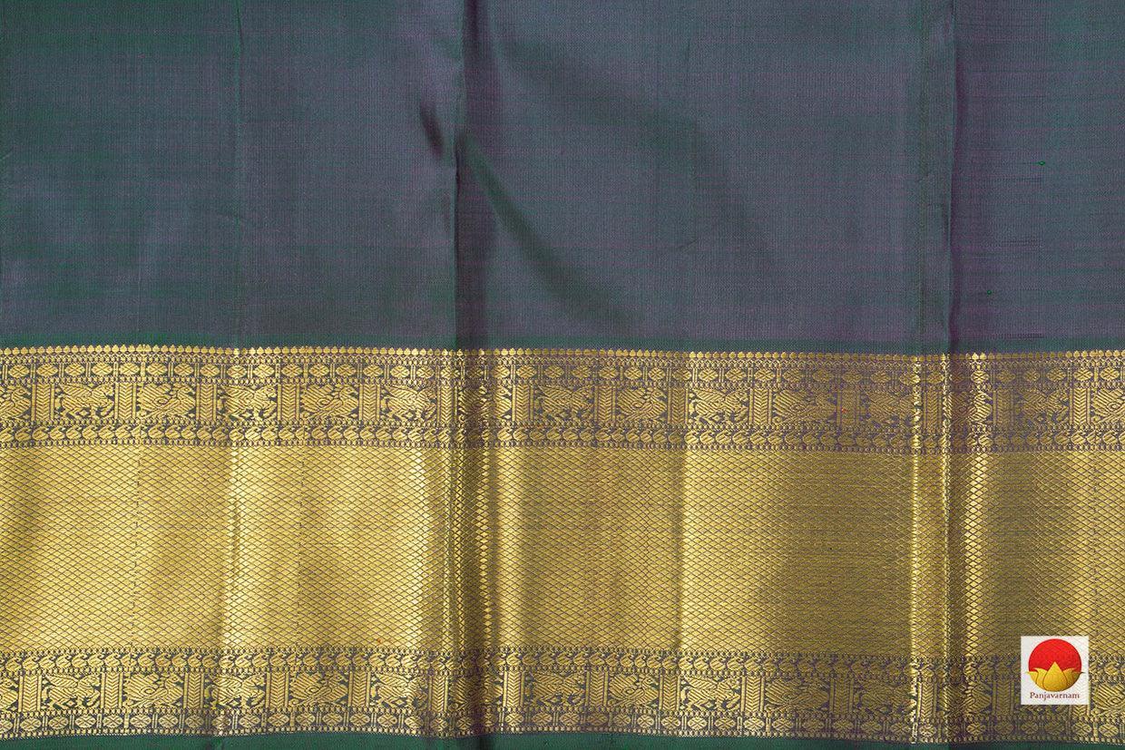 Mayilkazhuthu Green Kanchipuram Silk Saree With Medium Border Handwoven Pure Silk For Wedding Wear PV NYC 1094 - Silk Sari - Panjavarnam PV NYC 1094