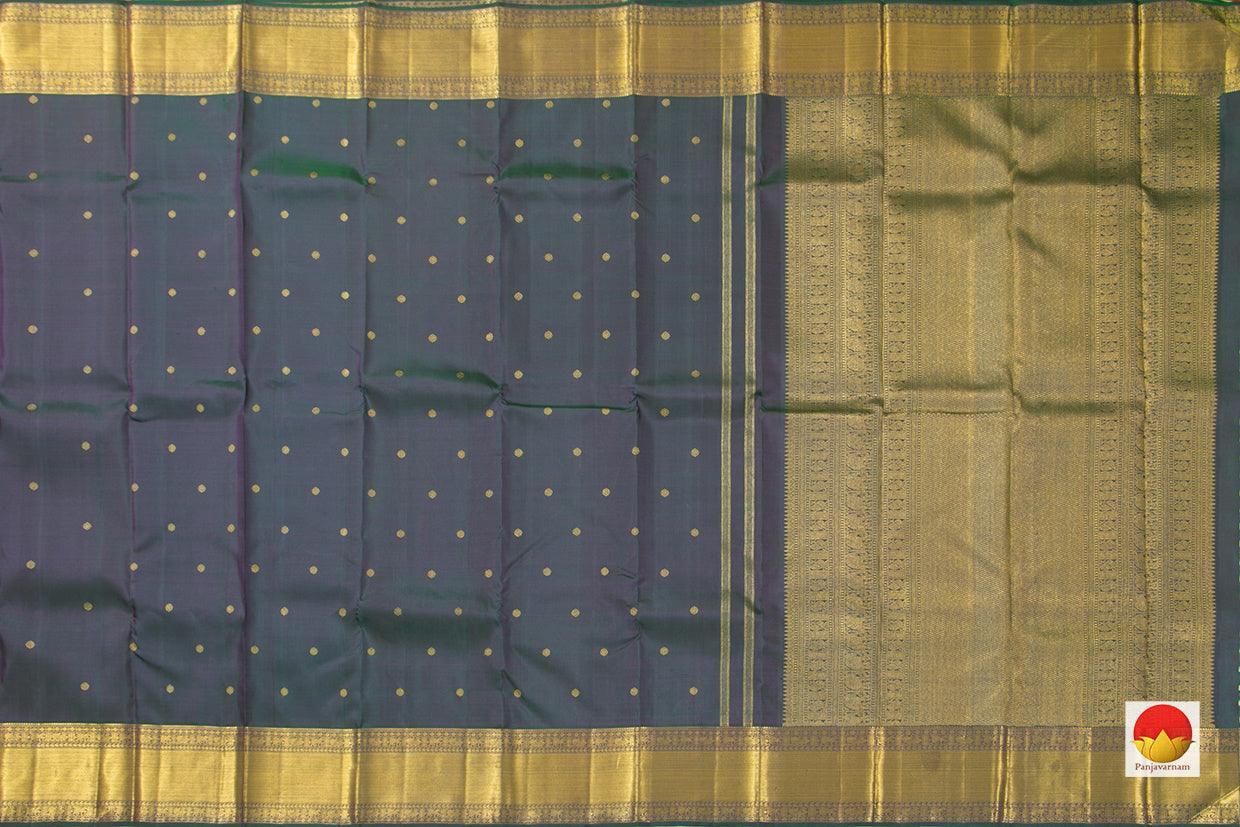 Mayilkazhuthu Green Kanchipuram Silk Saree With Medium Border Handwoven Pure Silk For Wedding Wear PV NYC 1094 - Silk Sari - Panjavarnam PV NYC 1094