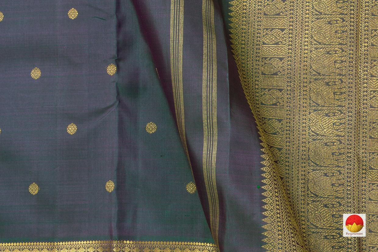 Mayilkazhuthu Green Kanchipuram Silk Saree With Medium Border Handwoven Pure Silk For Wedding Wear PV NYC 1094 - Silk Sari - Panjavarnam PV NYC 1094