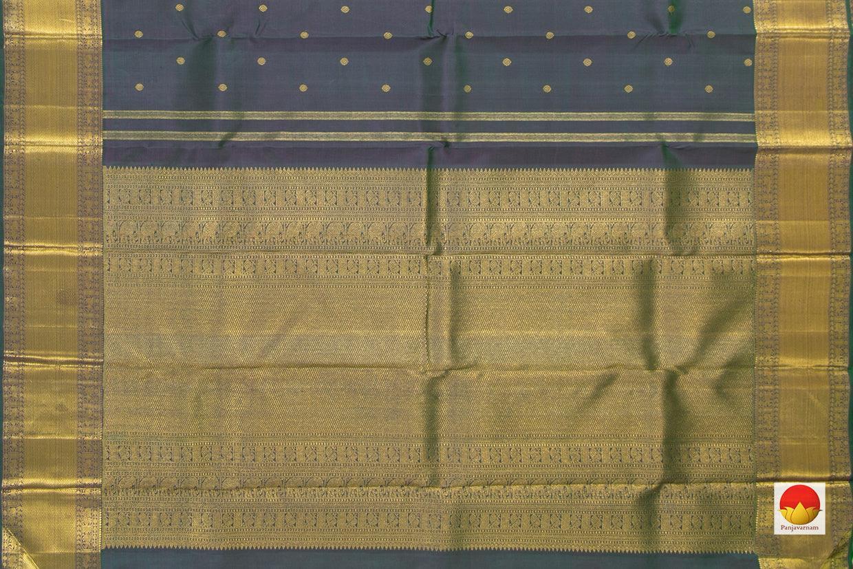 Mayilkazhuthu Green Kanchipuram Silk Saree With Medium Border Handwoven Pure Silk For Wedding Wear PV NYC 1094 - Silk Sari - Panjavarnam PV NYC 1094