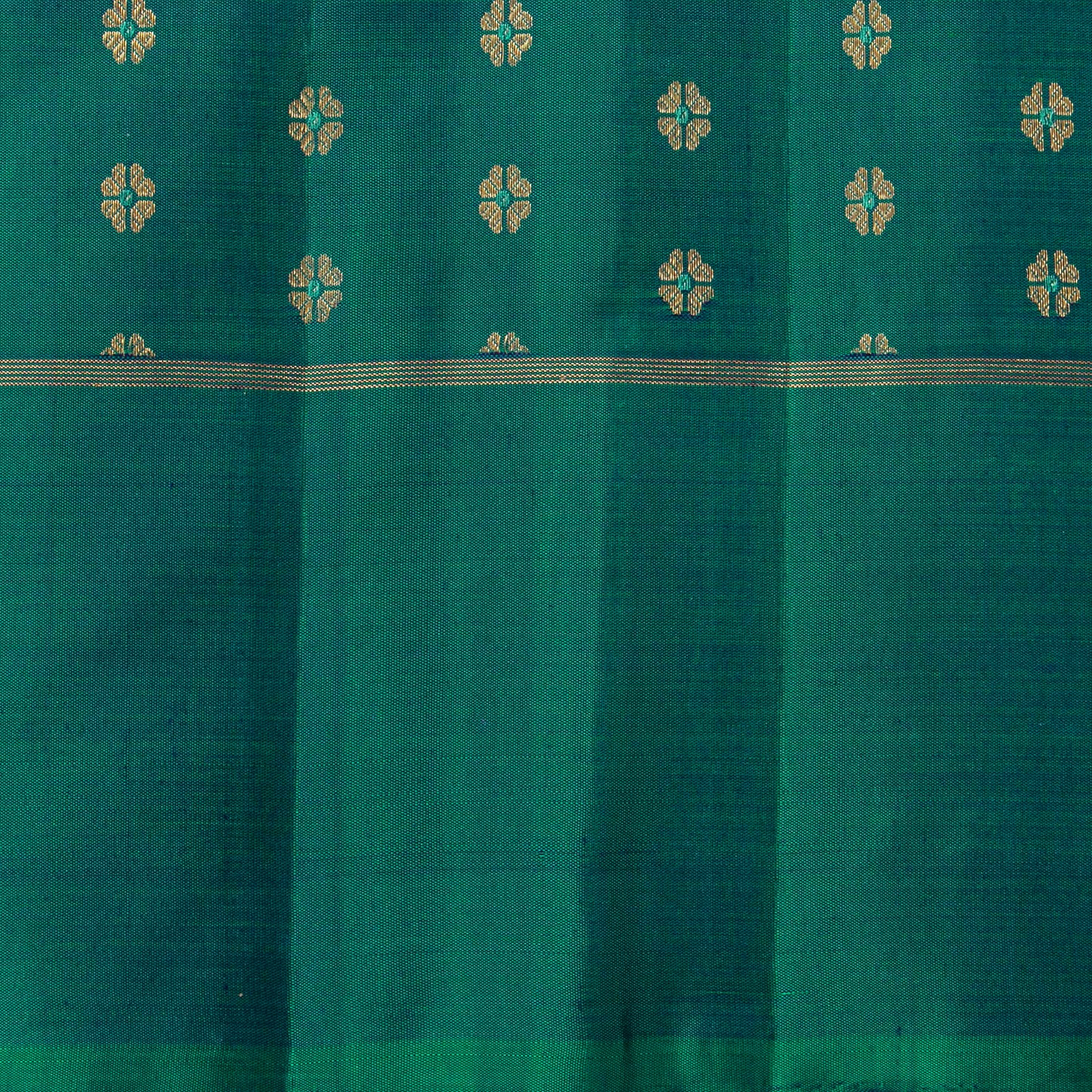 Navy Blue And Green Handwoven Kanjivaram Saree Pure Silk For Festive Wear PV RSP 230 - Silk Sari - Panjavarnam PV RSP 230
