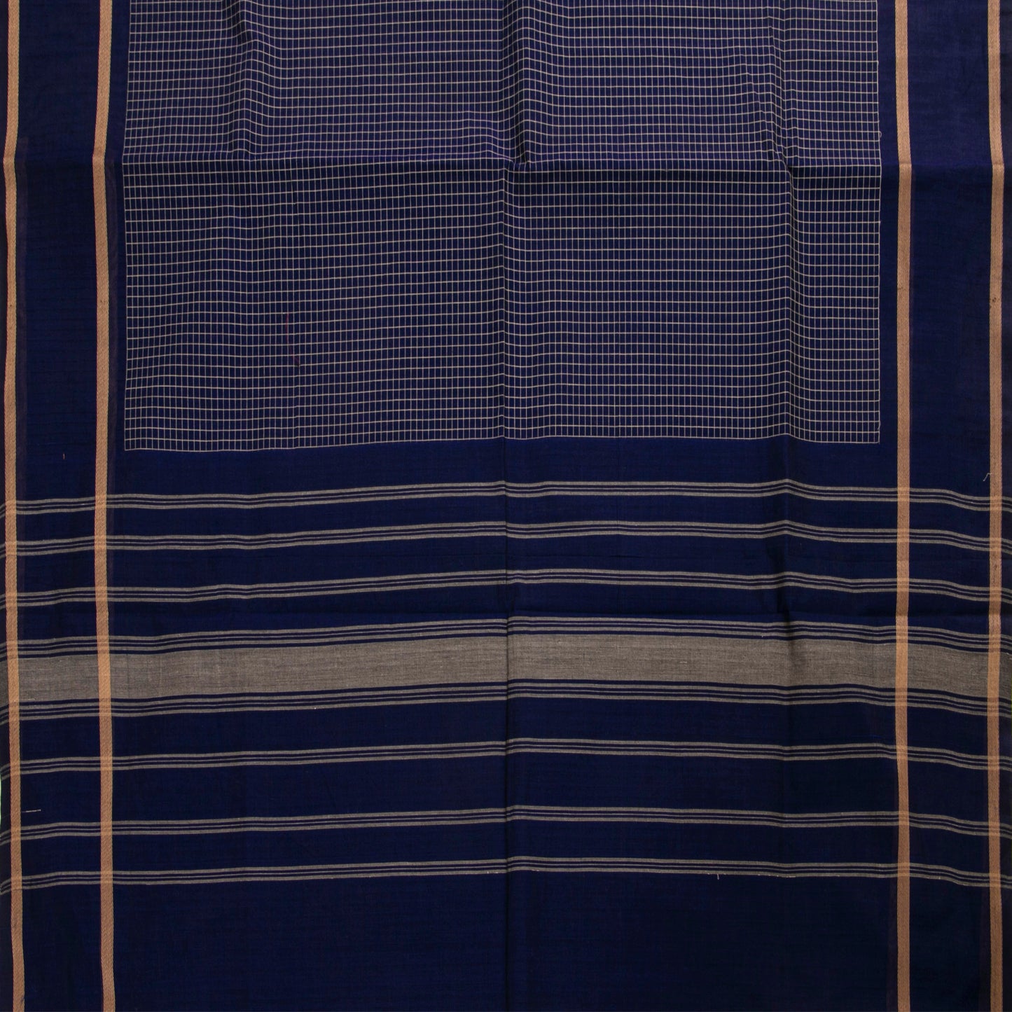 Navy Blue Kanchi Cotton Saree PV MM KC 115 - Cotton Saree - Panjavarnam PV MM KC 115