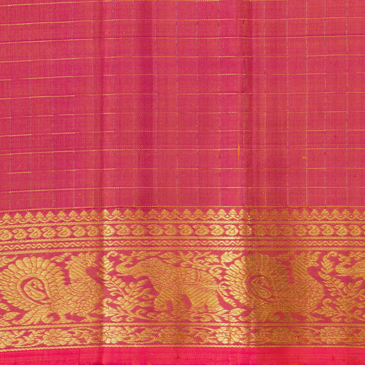 Orange And Pink Kanchipuram Silk Saree For Wedding Wear PV NYC 1334 - Silk Sari - Panjavarnam PV NYC 1334