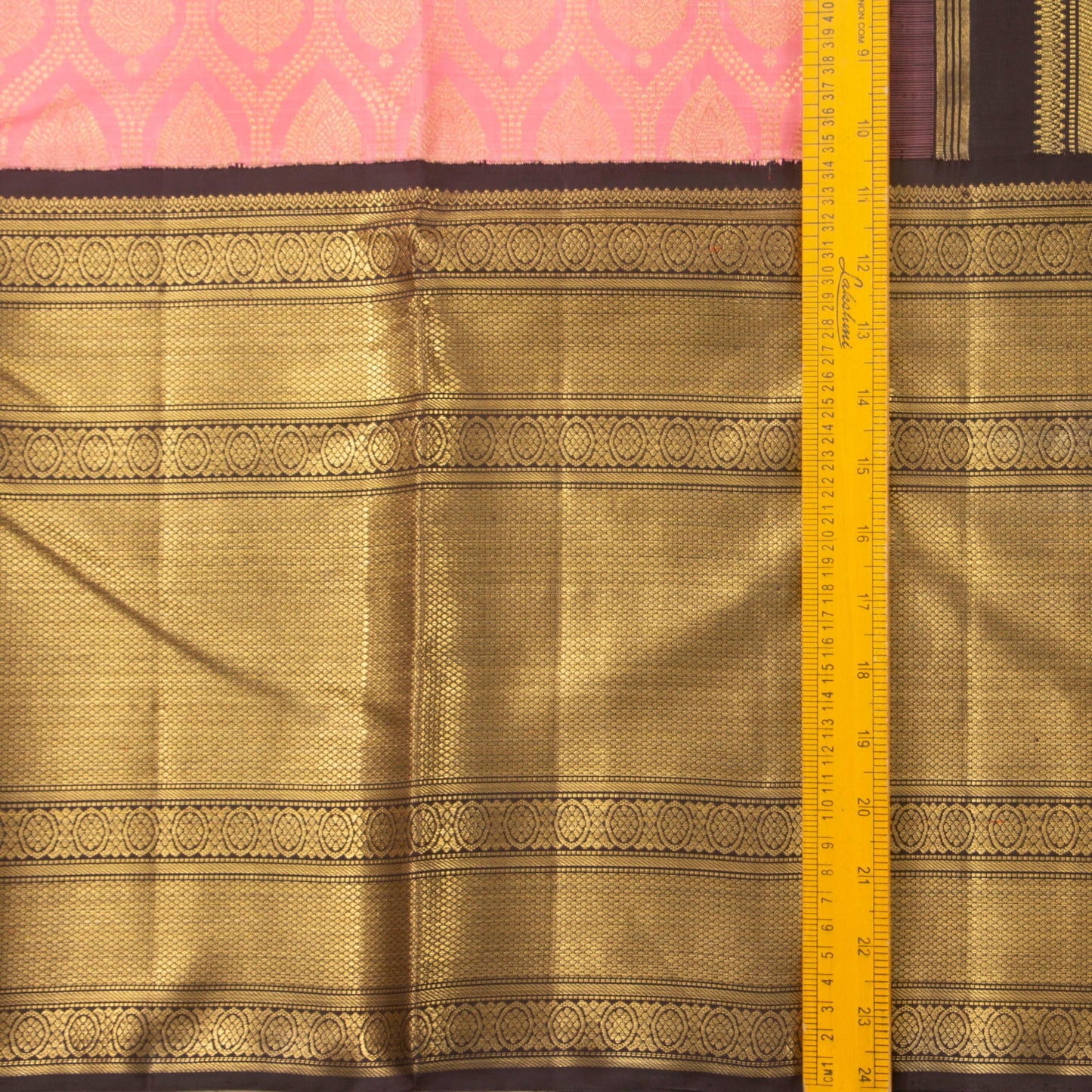Pastel Pink And Brown Kanchipuram Silk Saree For Wedding Wear PV NYC 1357 - Silk Sari - Panjavarnam PV NYC 1357