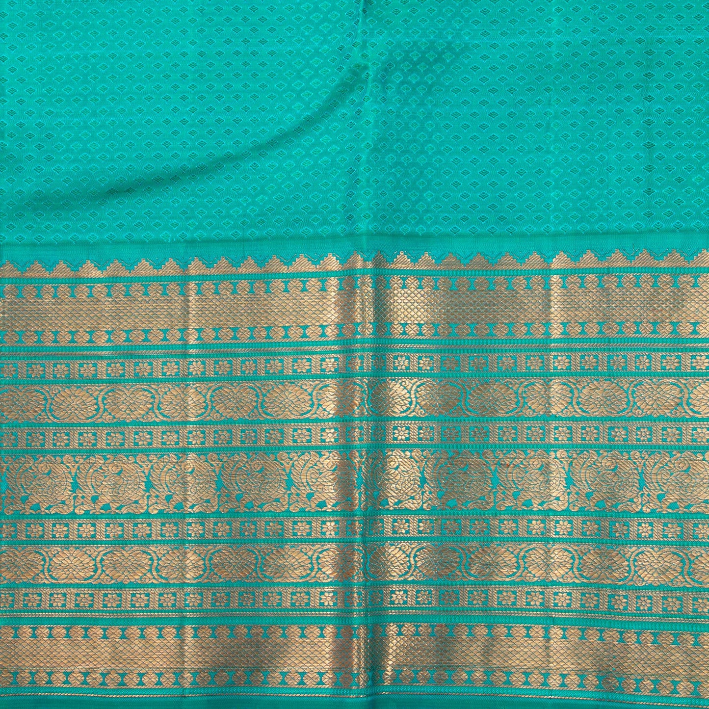 PInk And Anandha Blue Kanchipuram Silk Saree With Contrast Border For Wedding Wear PV NYC 1291 - Silk Sari - Panjavarnam PV NYC 1291