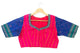 Pink And Blue Silkcotton Readymade Blouse PV BL 158