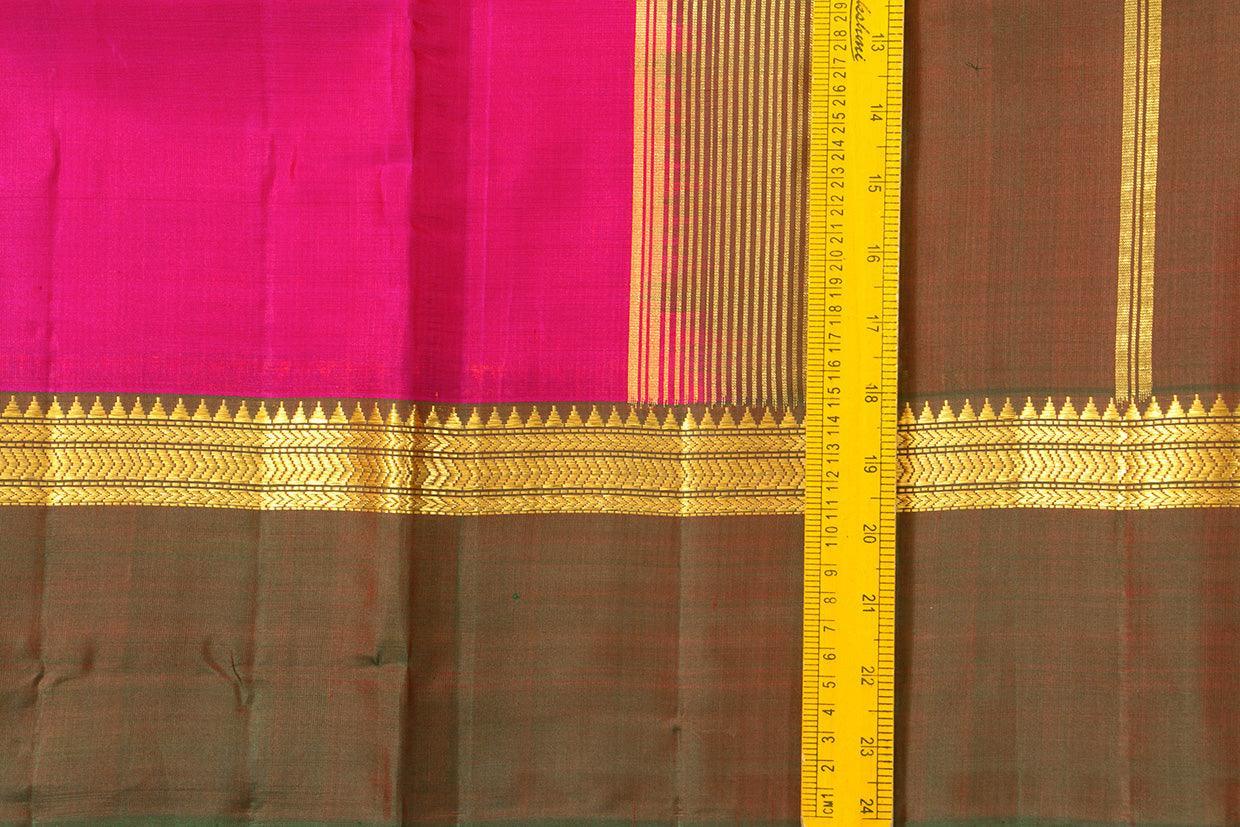 Pink And Green Kanchipuram Silk Saree Light Weight For Festive Wear PV KNN 208 - Silk Sari - Panjavarnam PV KNN 208
