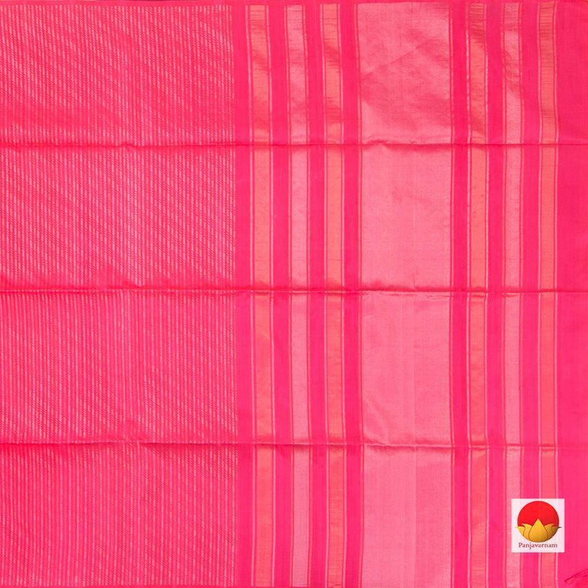 Pink Handwoven Soft Silk Saree Pure Silk With Vertical Stripes For Festive Wear PV RSP 131 - Silk Sari - Panjavarnam PV RSP 131