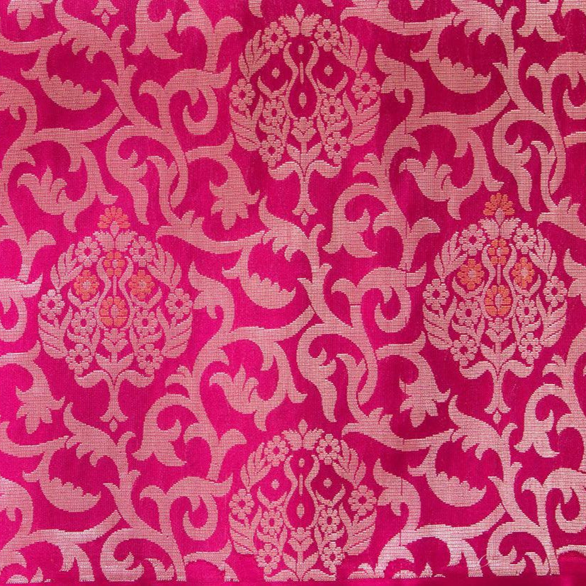 Pink Handwoven Soft Silk Saree Pure Silk With Vertical Stripes For Festive Wear PV RSP 131 - Silk Sari - Panjavarnam PV RSP 131