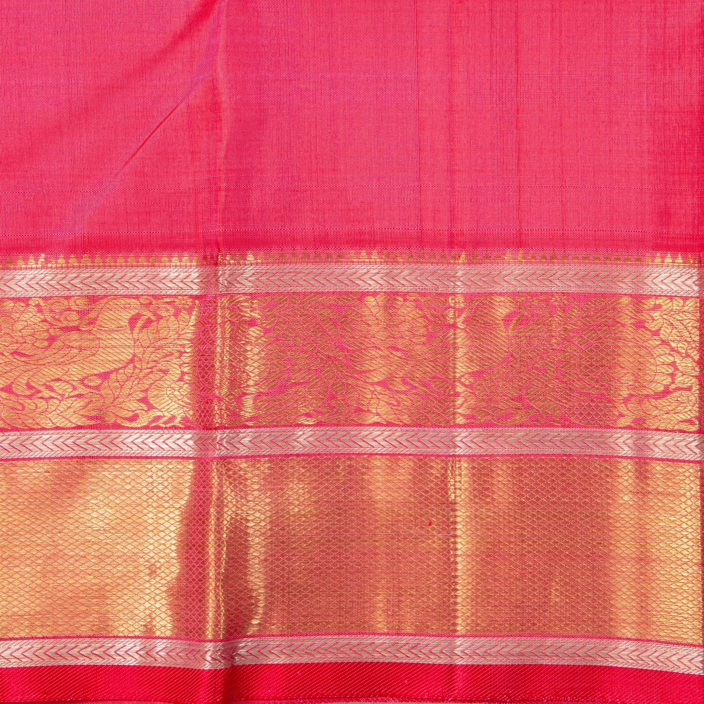 Pink Kanchipuram Silk Saree For Wedding Wear PV NYC 1475 - Silk Sari - Panjavarnam PV NYC 1475