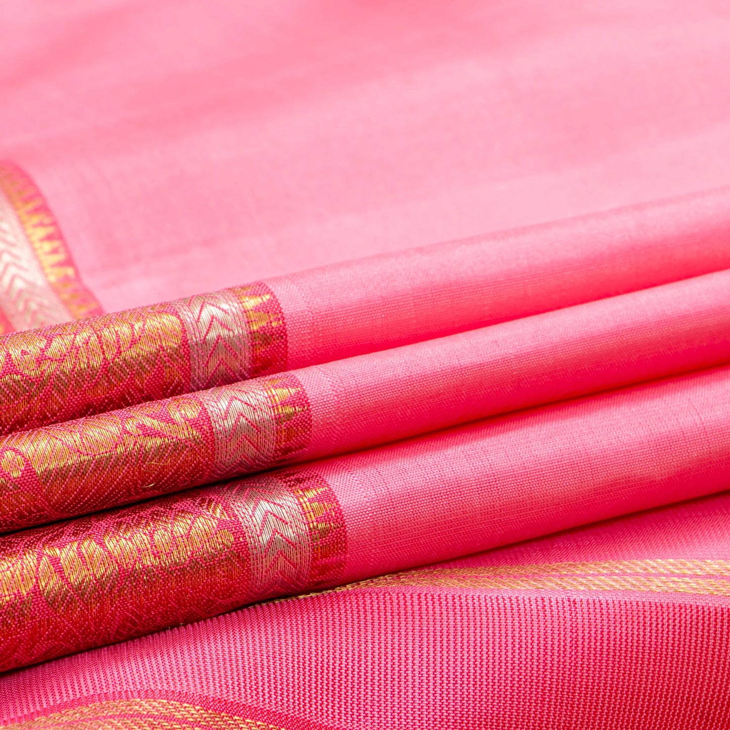 Pink Kanchipuram Silk Saree For Wedding Wear PV NYC 1475 - Silk Sari - Panjavarnam PV NYC 1475