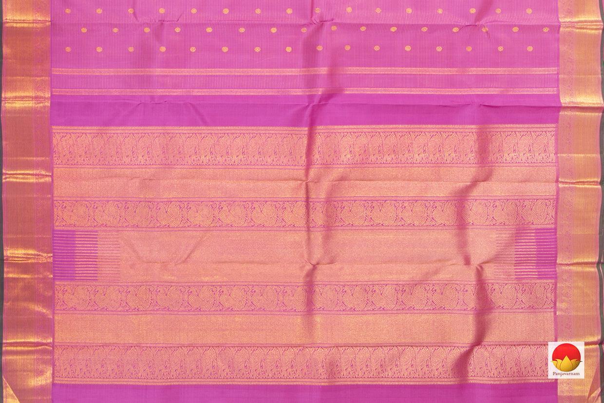 Pink Kanchipuram Vairaoosi Silk Saree With Medium Border Handwoven Pure Silk For Wedding Wear PV NYC 1070 - Silk Sari - Panjavarnam PV NYC 1070