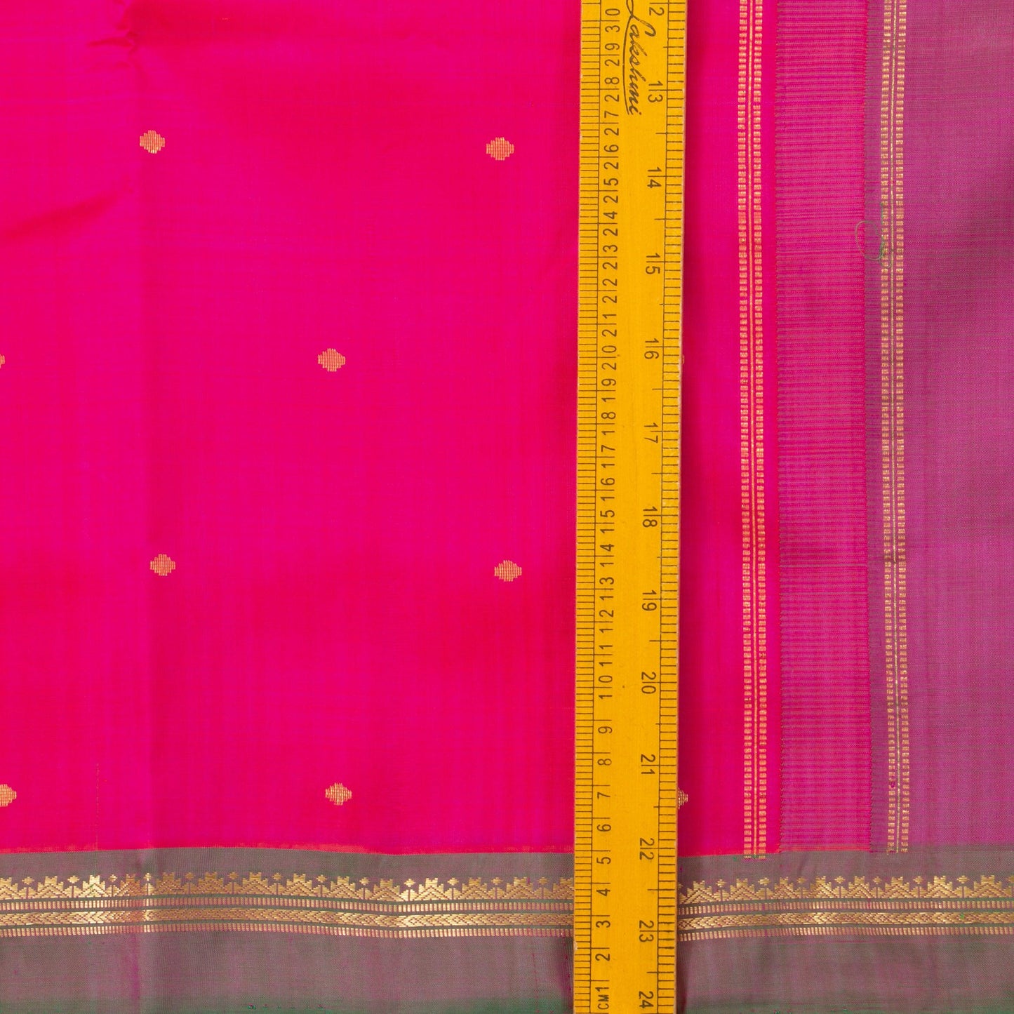 Pink Kanjivaram Silk Saree With Medium Border Handwoven Pure Silk For Festive Wear PV ABI 2230 - Silk Sari - Panjavarnam PV ABI 2230