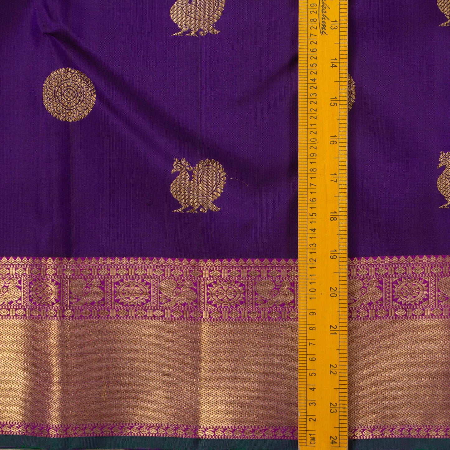 Purple And Magenta Kanchipuram Silk Saree Handwoven Pure Silk Pure Zari For Festive Wear PV GTA 98 - Silk Sari - Panjavarnam PV GTA 98