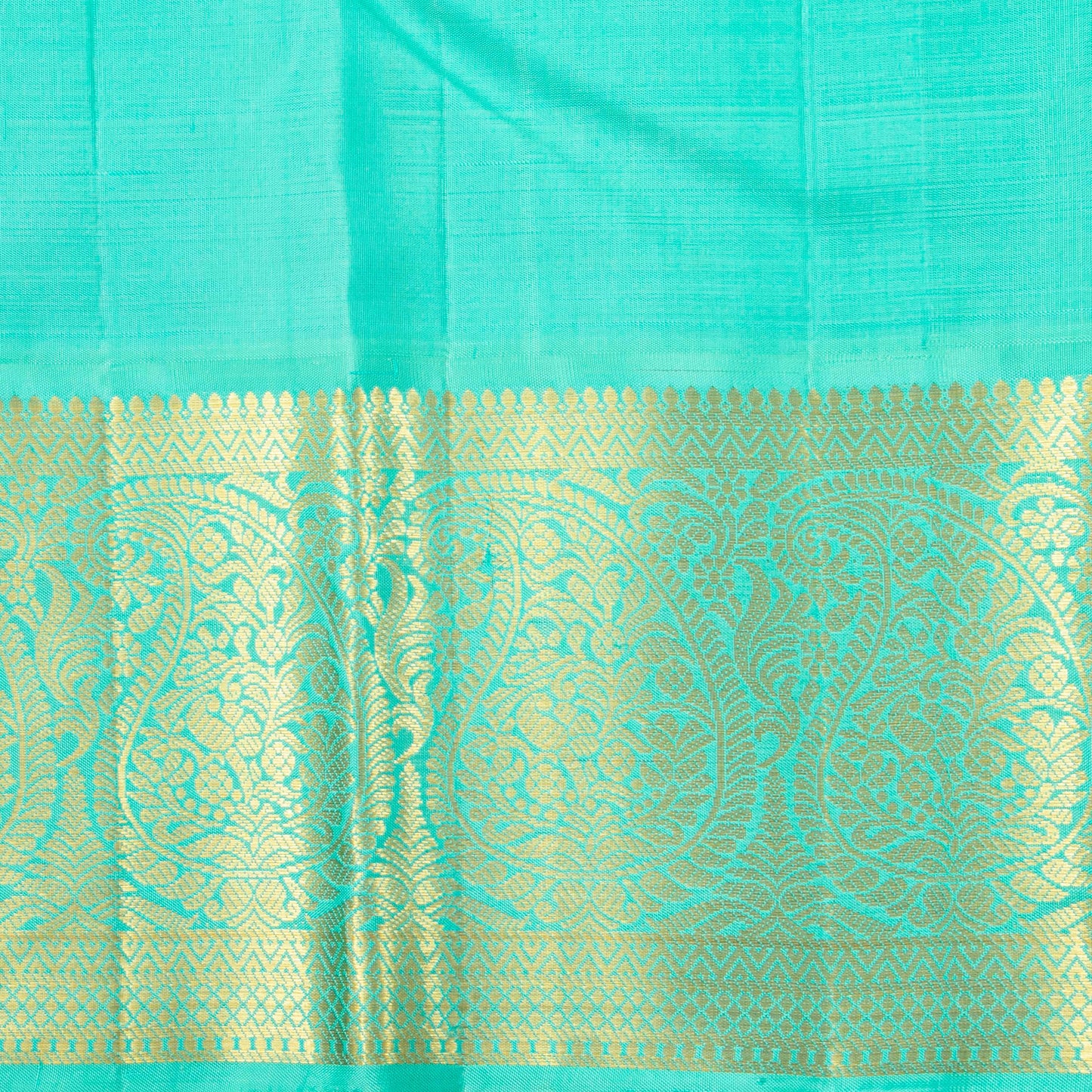 Purple And Turquoise Kanchipuram Silk Saree For Wedding Wear PV NYC 1450 - - Panjavarnam PV NYC 1450