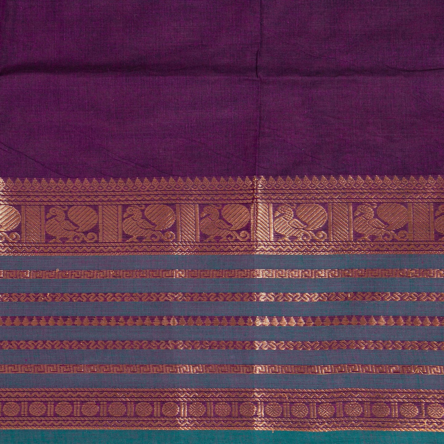 Purple Kanchi Cotton Saree PV MM KC 113 - Cotton Saree - Panjavarnam PV MM KC 113