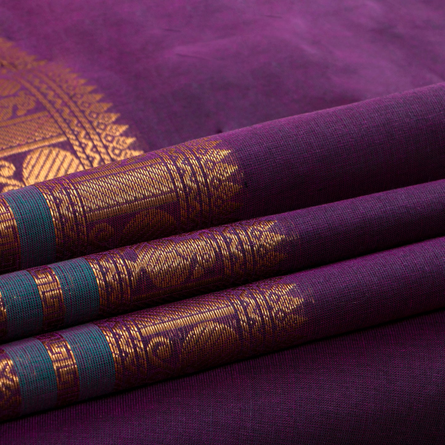 Purple Kanchi Cotton Saree PV MM KC 113 - Cotton Saree - Panjavarnam PV MM KC 113
