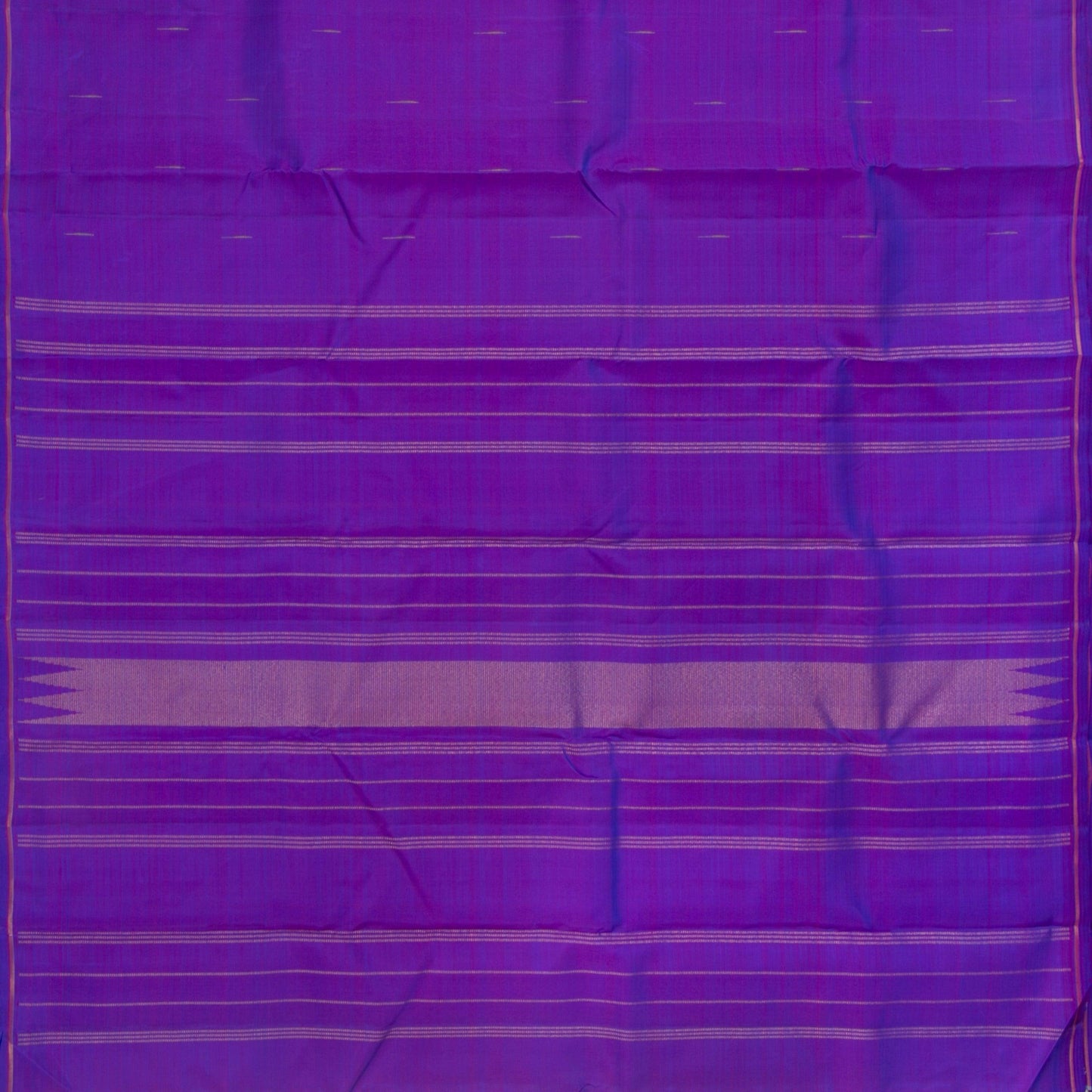 Purple Kanchipuram Borderless Silk Saree Handwoven Pure Silk Pure Zari For Festive Wear PV GTA 103 - Silk Sari - Panjavarnam PV GTA 103