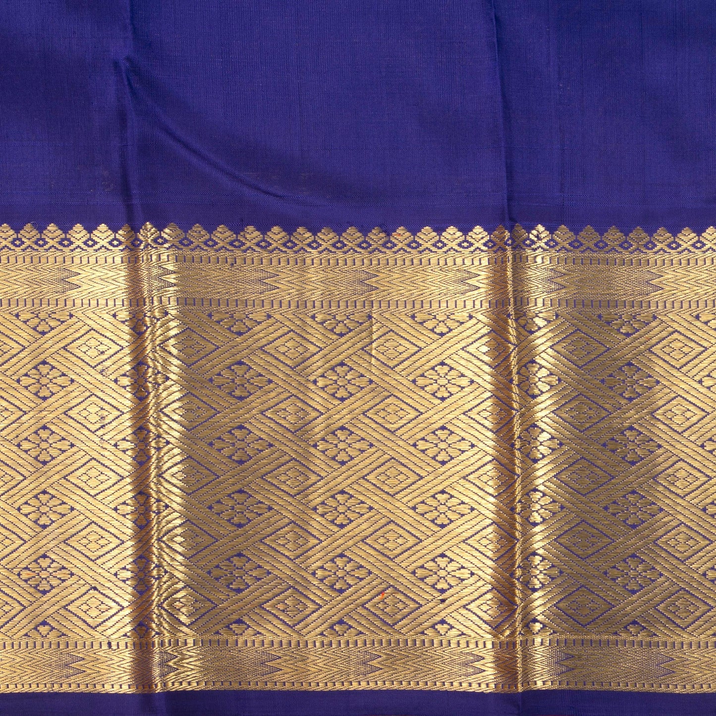 Red And Navy Blue Kanchipuram Silk Saree For Wedding Wear PV NYC 1394 - Silk Sari - Panjavarnam PV NYC 1394