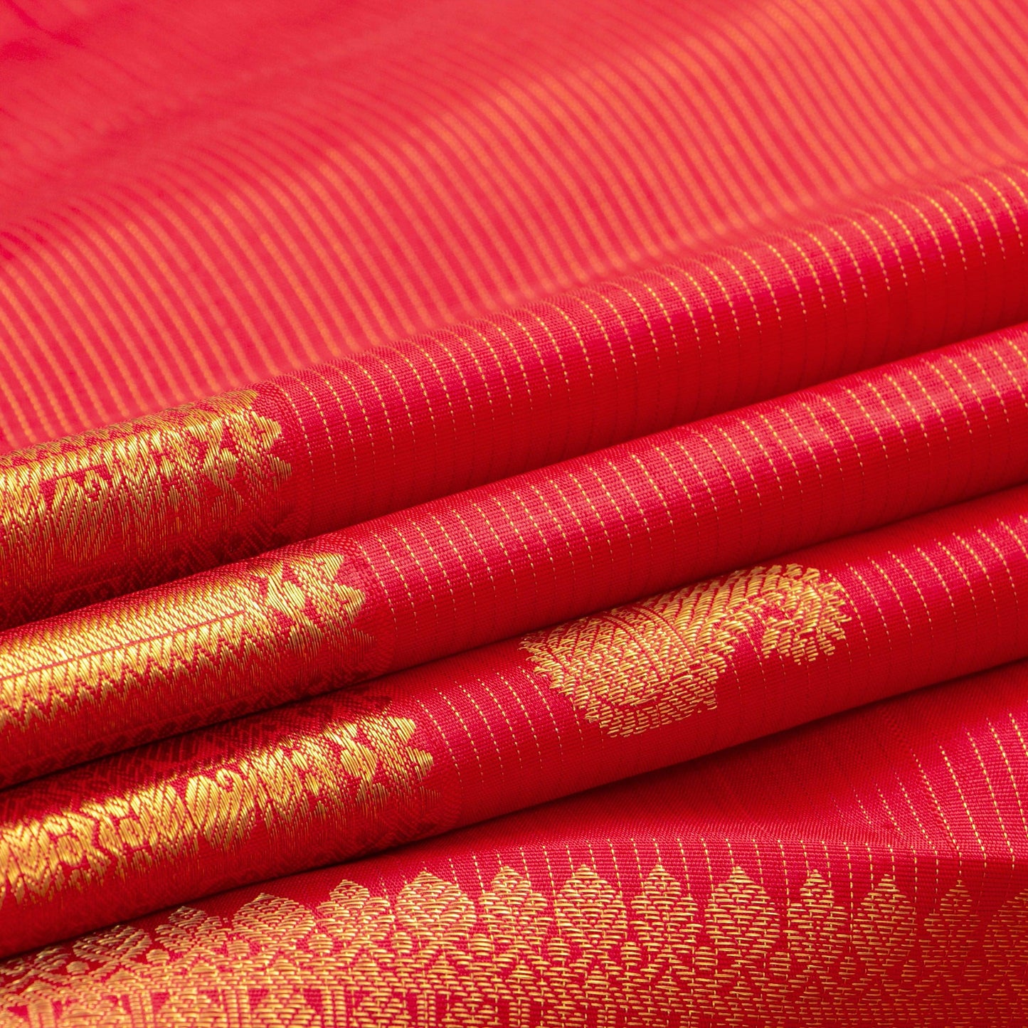 Red Kanchipuram Silk Saree For Wedding Wear PV NYC 1303 - Silk Sari - Panjavarnam PV NYC 1303