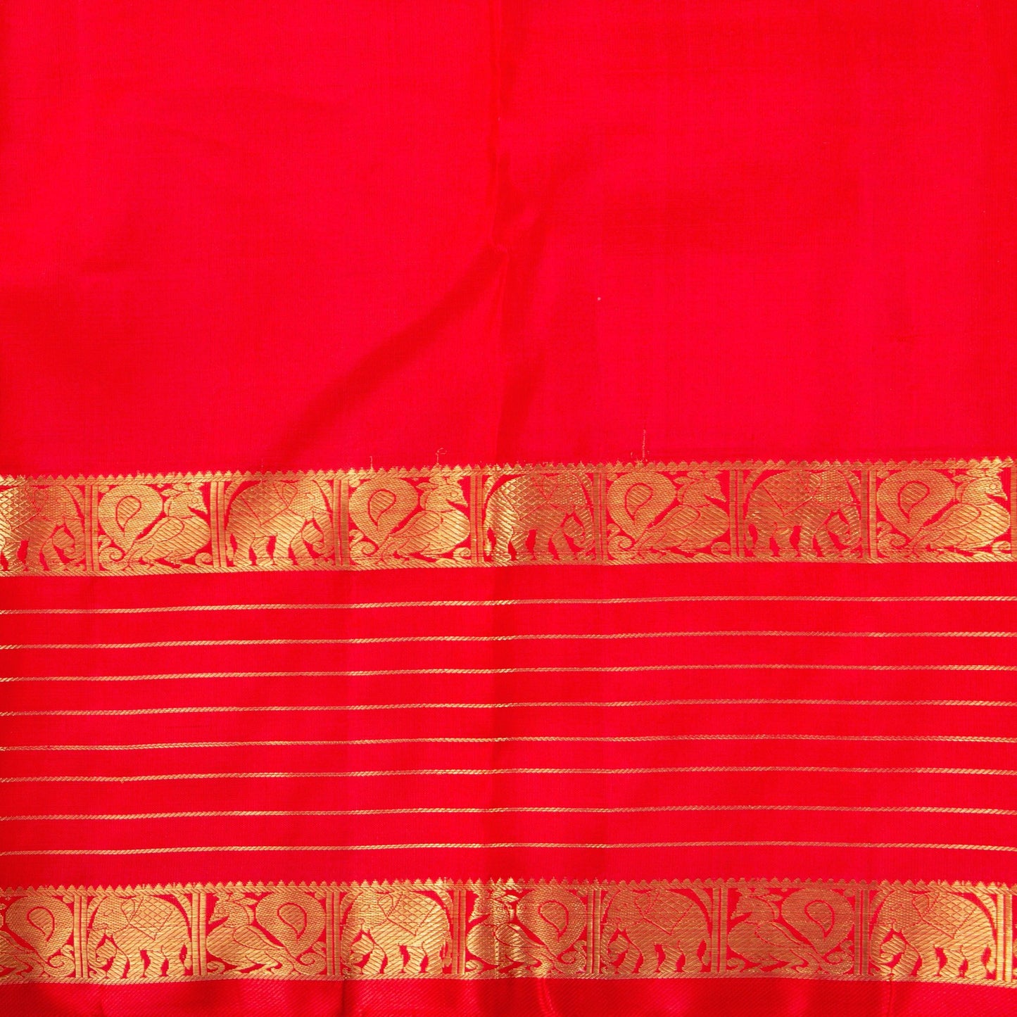 Red Kanchipuram Silk Saree For Wedding Wear PV NYC 1356 - Silk Sari - Panjavarnam PV NYC 1356