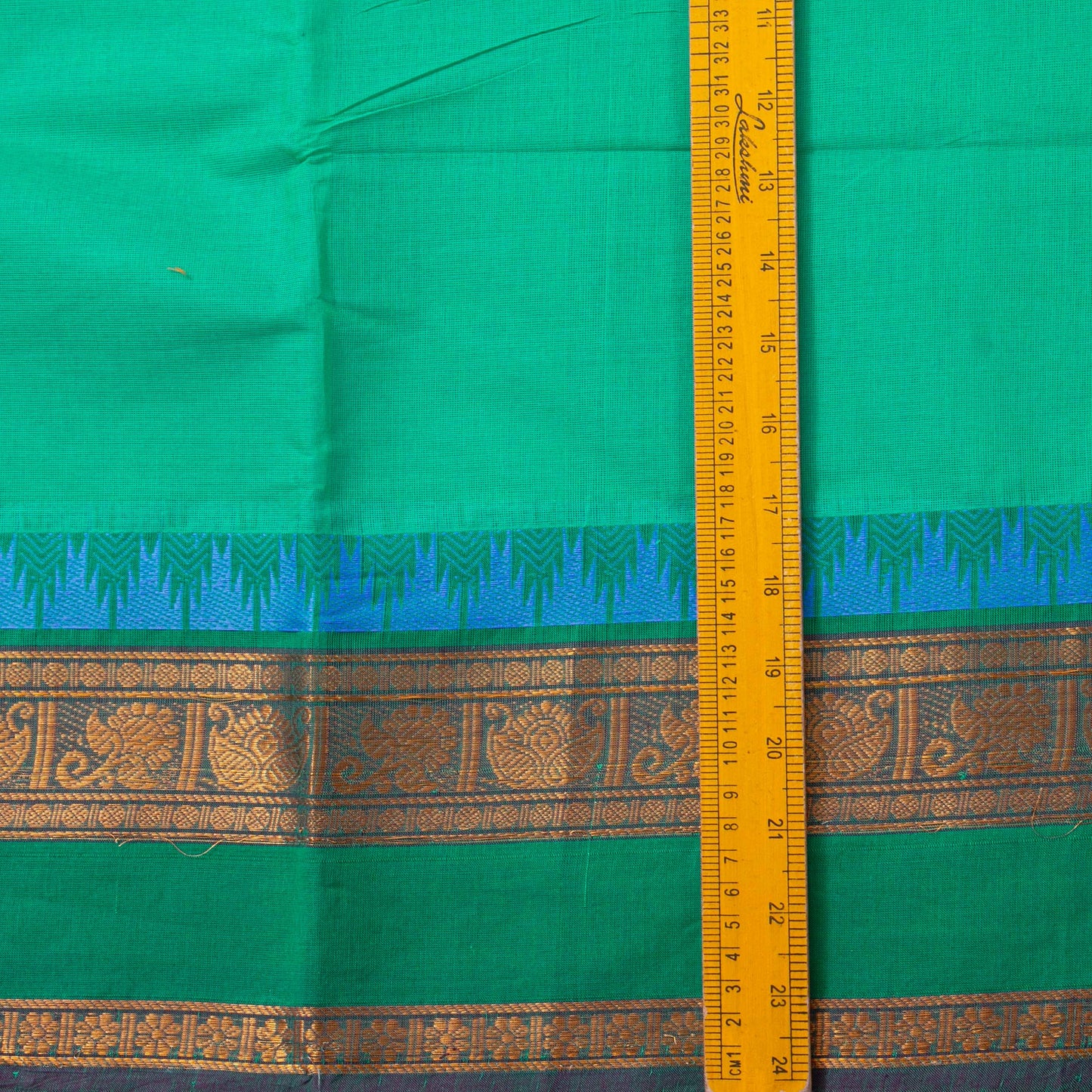 Sea Green Chettinad Cotton Saree PV SK CC 172 - Cotton Saree - Panjavarnam PV SK CC 172