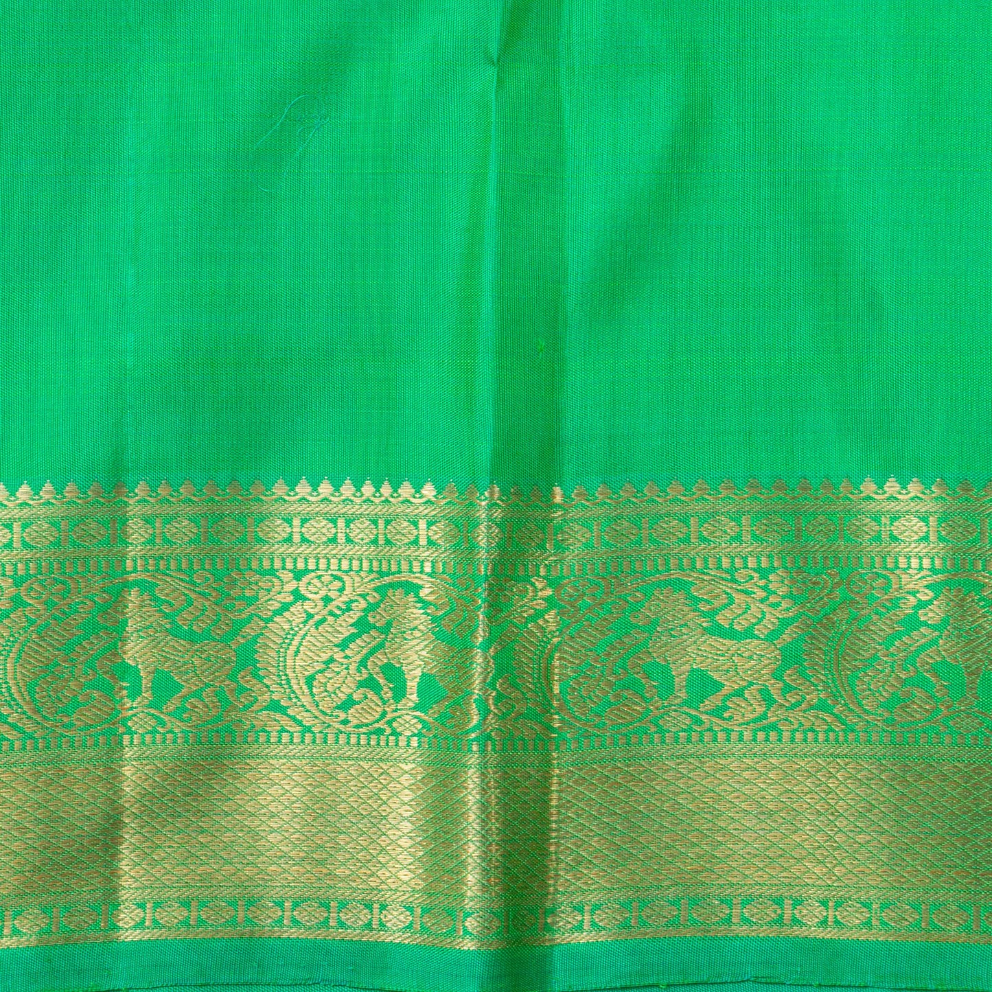 Sea Green Kanchipuram Silk Saree For Wedding Wear PV NYC 1538 - Silk Sari - Panjavarnam PV NYC 1538
