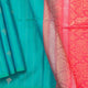 Turquoise Blue Handwoven Soft Silk Saree Pure Silk For Festive Wear PV RSP 120