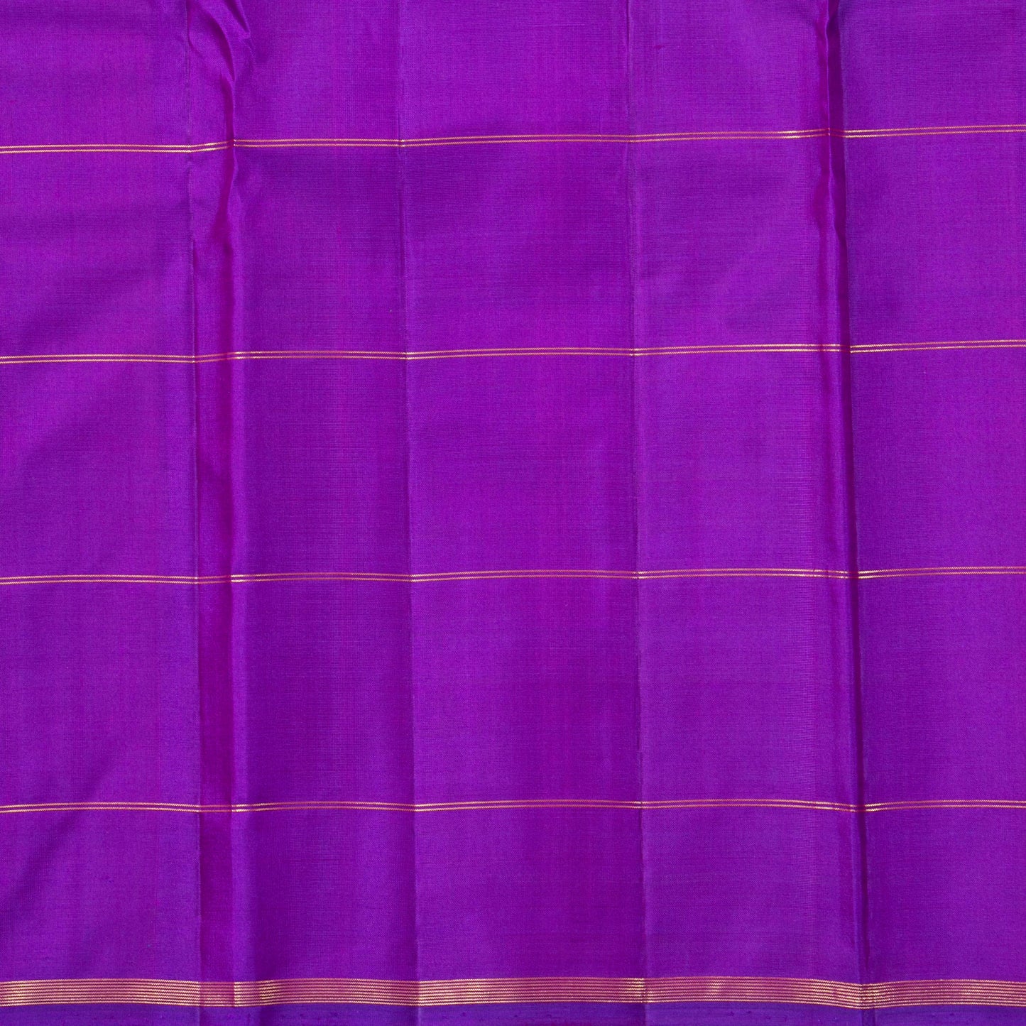 Turquoise Green And Violet Light Weight Borderless Kanchipuram Silk Saree For Festive Wear PV 2041 - Silk Sari - Panjavarnam PV 2041