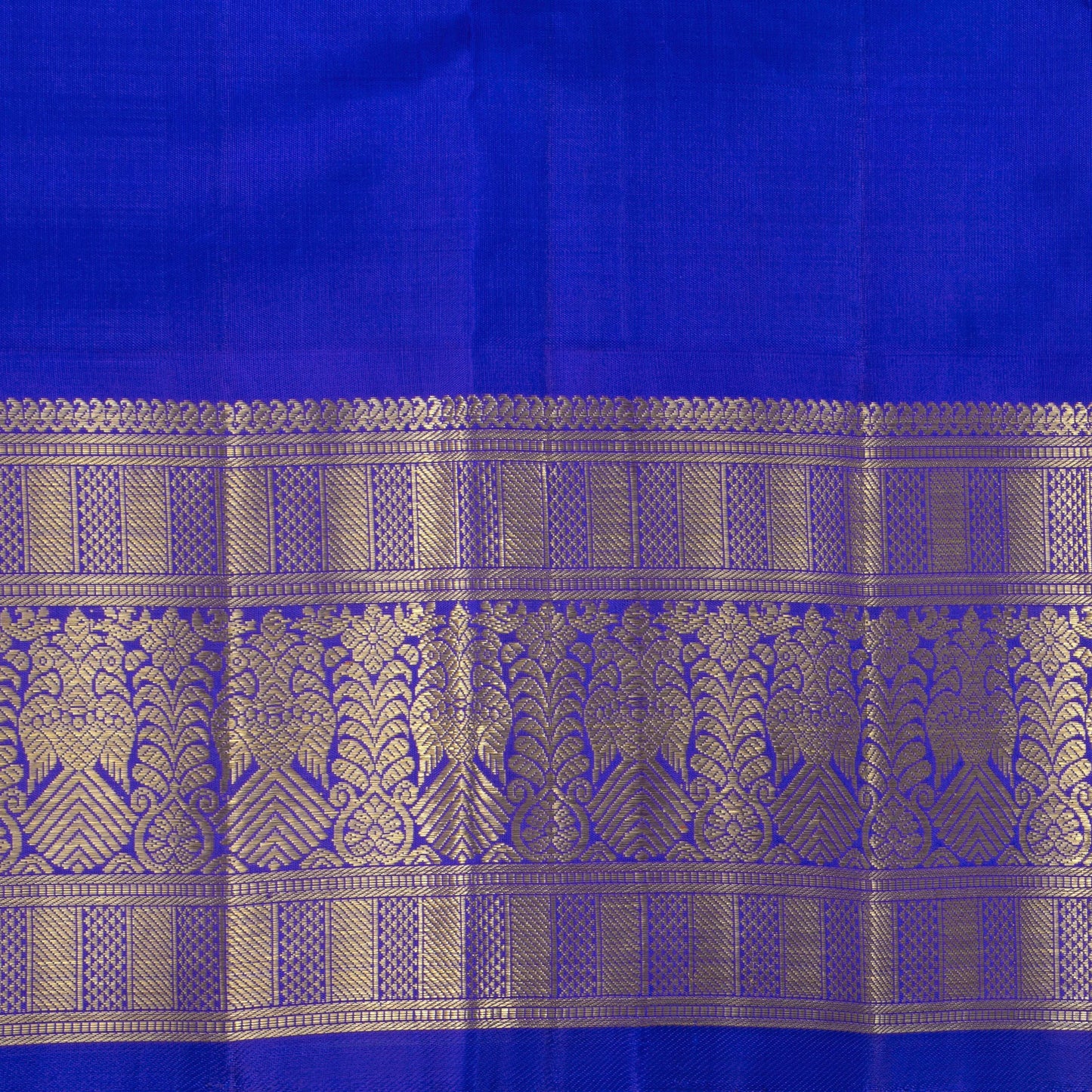 Yellow And Blue Kanchipuram Silk Saree Vairaoosi For Wedding Wear PV NYC 1361 - Silk Sari - Panjavarnam PV NYC 1361