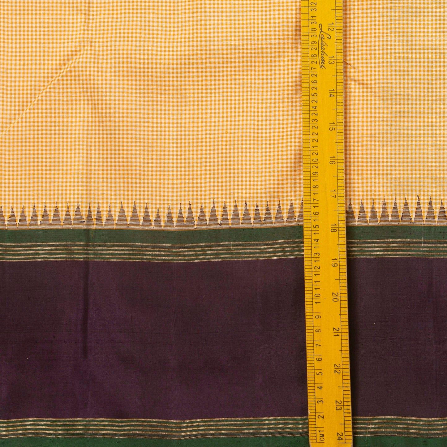 Yellow And Brown Kanchipuram Silk Saree For Festive Wear PV NYC 1346 - Silk Sari - Panjavarnam PV NYC 1346