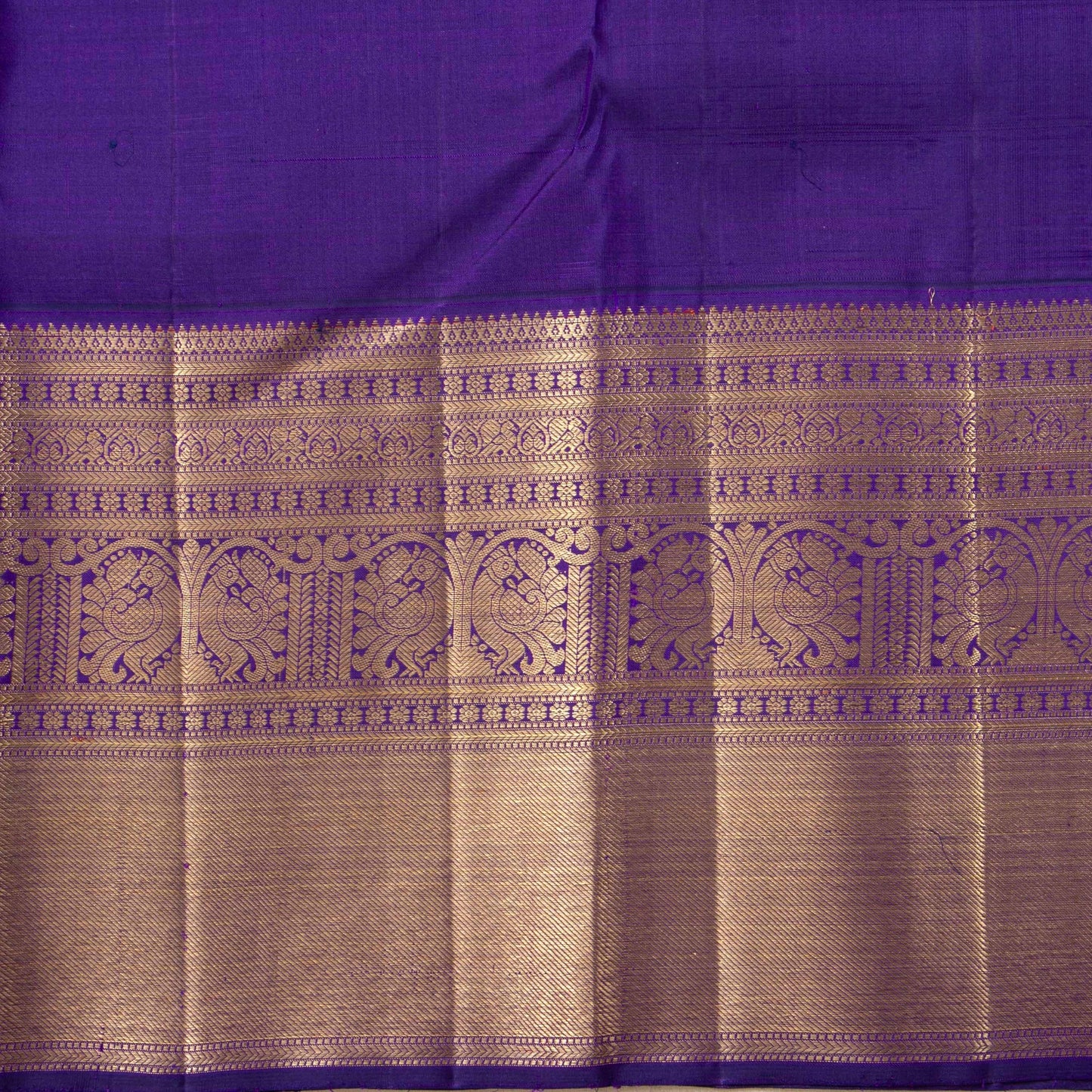 Yellow And Violet Kanchipuram Silk Saree For Wedding Wear PV NYC 1481 - Silk Sari - Panjavarnam PV NYC 1481