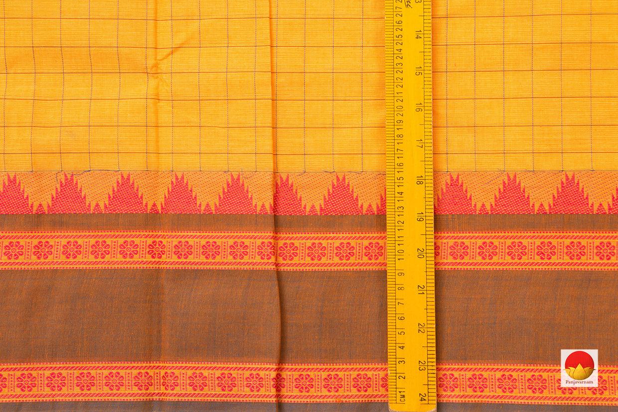 Yellow Chettinad Cotton Saree For Casual Wear PV SK CC 120 - Cotton Saree - Panjavarnam