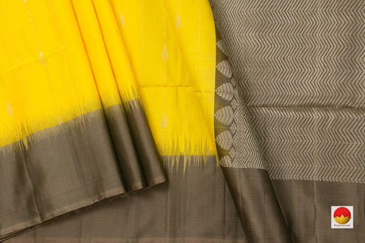 Yellow Handwoven Soft Silk Saree Pure Silk For Festive Wear PV RSP 119 - Silk Sari - Panjavarnam