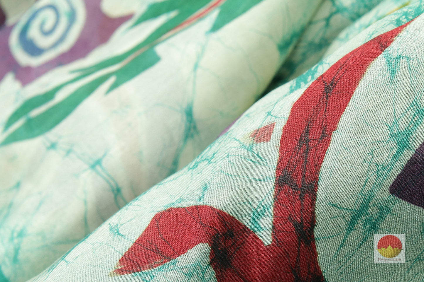 Lite Weight Handpainted Batik Silk Saree - PB 40 - Panjavarnam Batik Silk