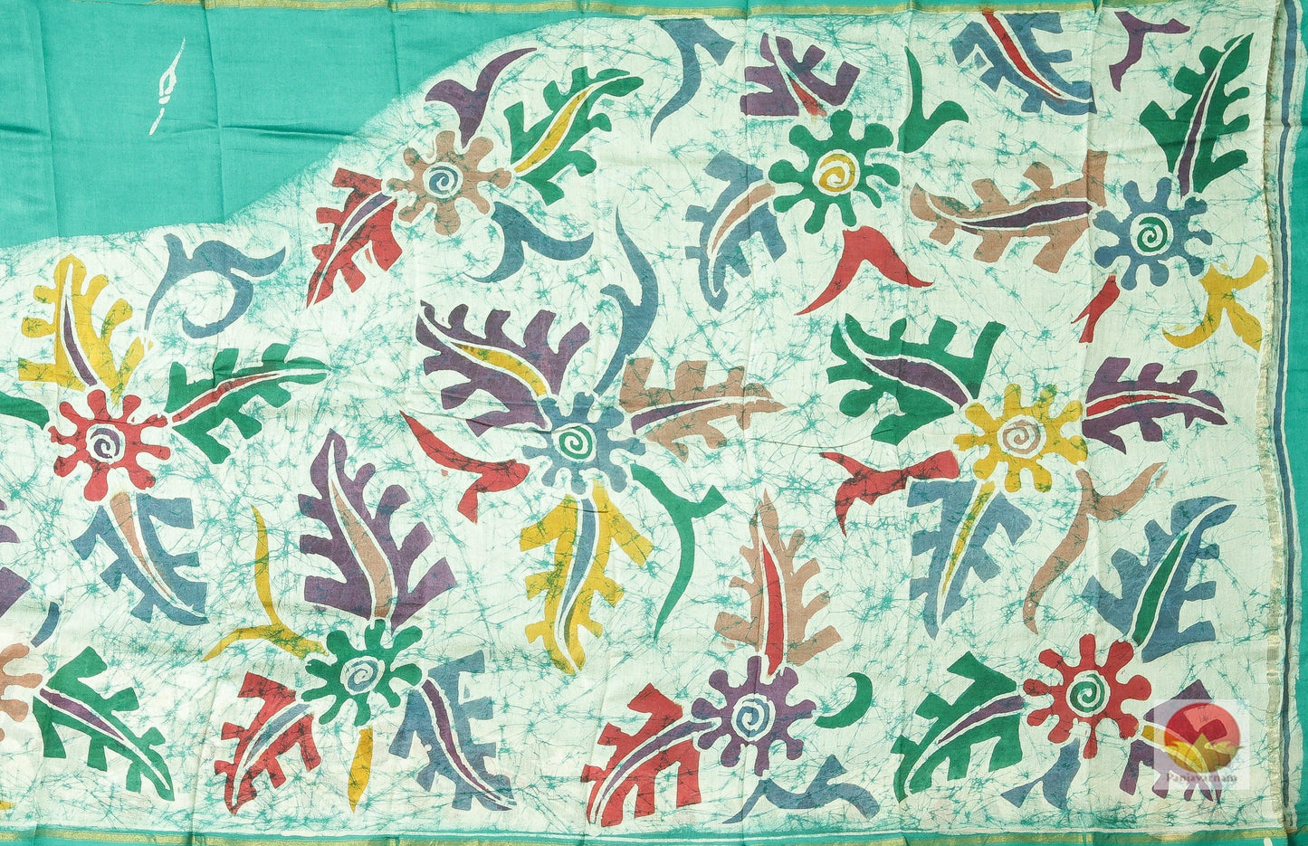 Lite Weight Handpainted Batik Silk Saree - PB 40 - Panjavarnam Batik Silk