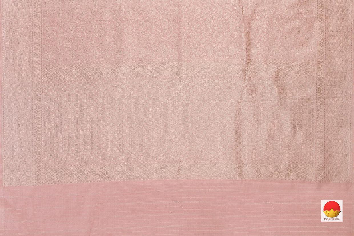 Coral Pink Tanchoi Banarasi Silk Saree Handwoven Pure Silk For Party Wear PB KO 101 - Banarasi Silk - Panjavarnam PB KO 101