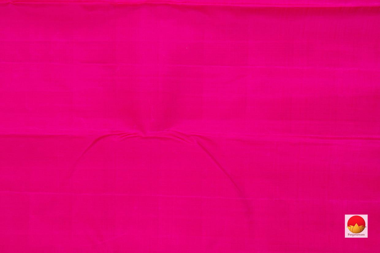 Green And Pink Kanchipuram Silk Saree With Silver Zari Handwoven Pure Silk Pure Zari For Wedding Wear PV NYC 223 - Silk Sari - Panjavarnam PV NYC 223