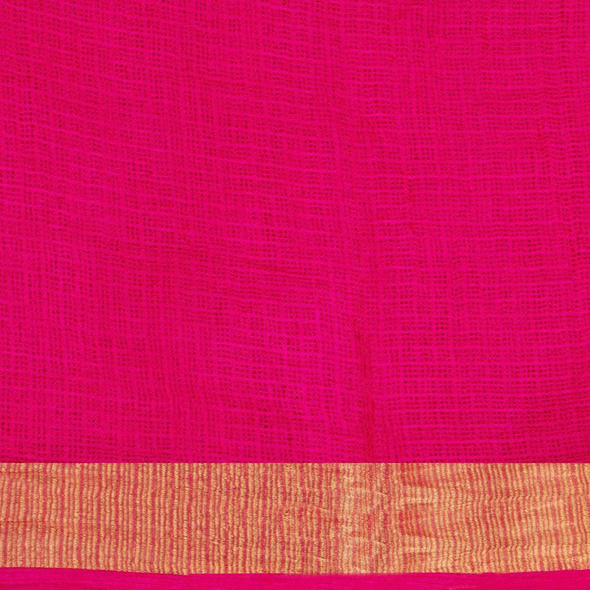 Green Bandhani Lehariya Kota Silk Saree Handwoven PV RJ 32 - Bandhani Silk - Panjavarnam PV RJ 32