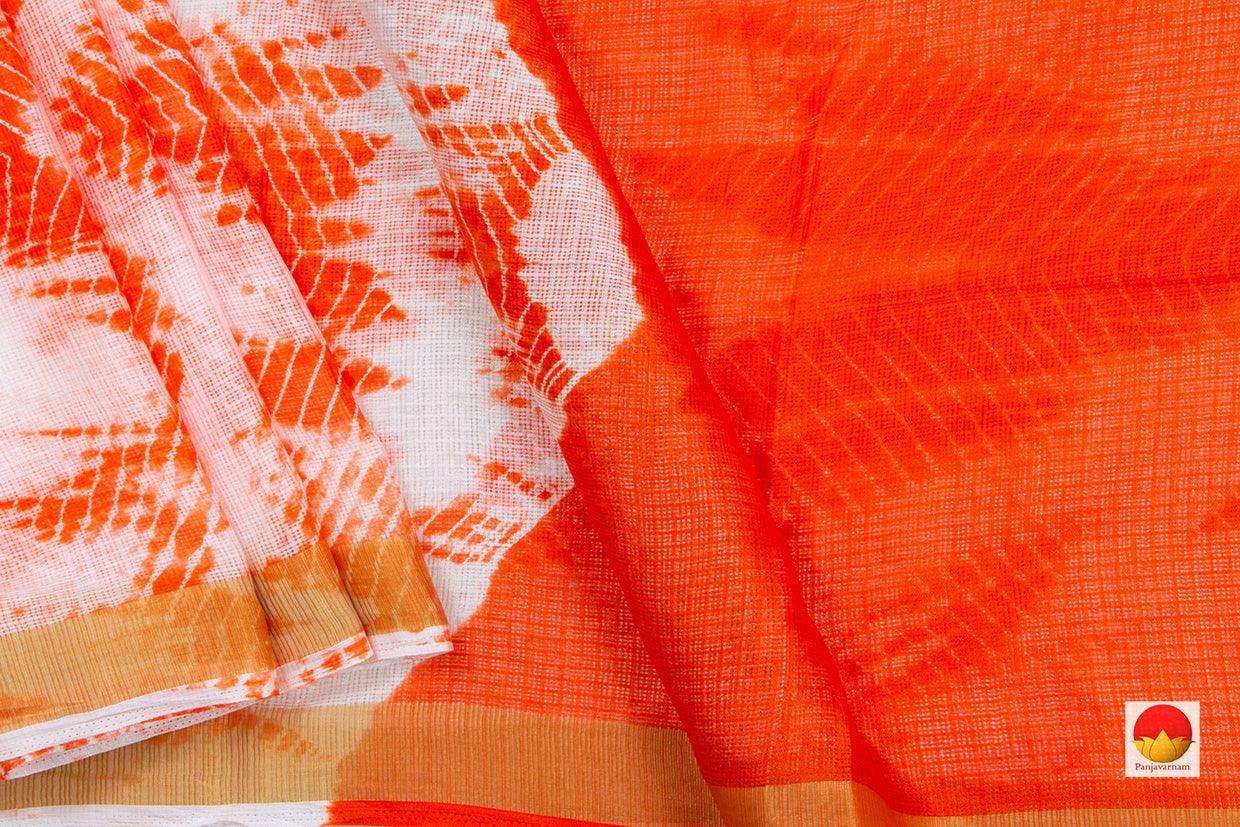 Orange Bandhani Shibori Kota Silk Saree Handwoven For Office Wear PV RJ 38 - Bandhani Silk - Panjavarnam PV RJ 38