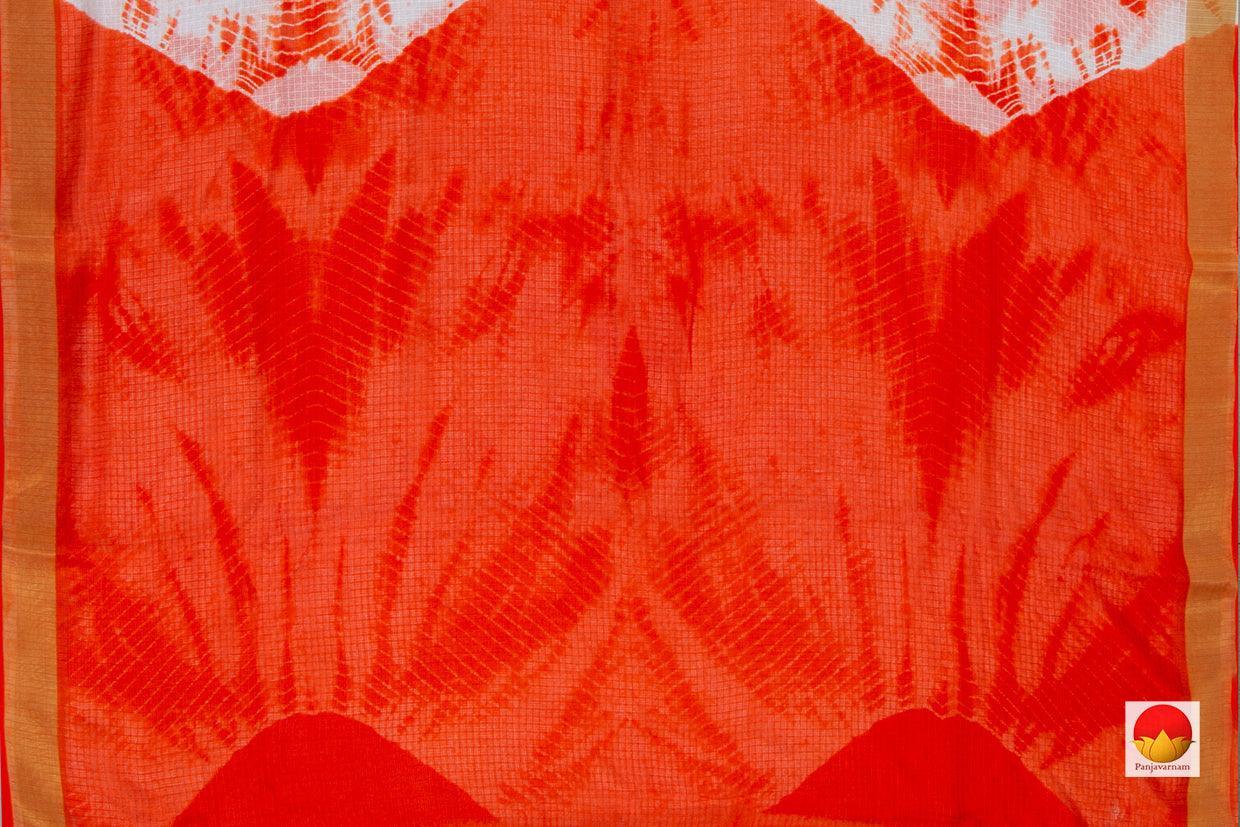 Orange Bandhani Shibori Kota Silk Saree Handwoven For Office Wear PV RJ 38 - Bandhani Silk - Panjavarnam PV RJ 38